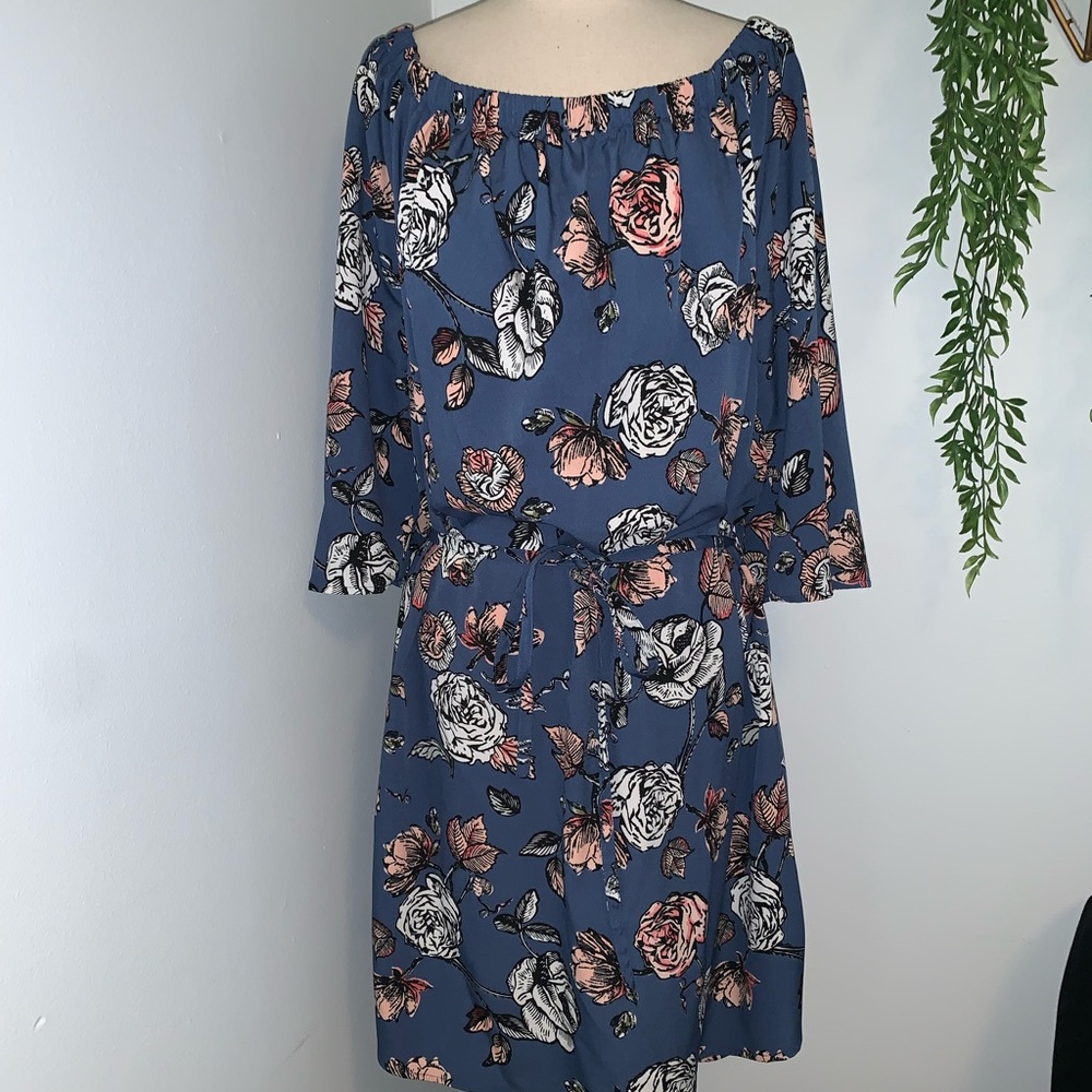 Hint of Blush floral dress